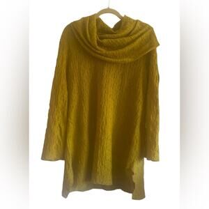 Ali Miles women’s M green loose neck long sleeve tunic top